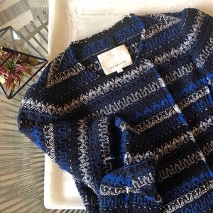 Rebecca Taylor Variegated Stripe Tweed Jacket